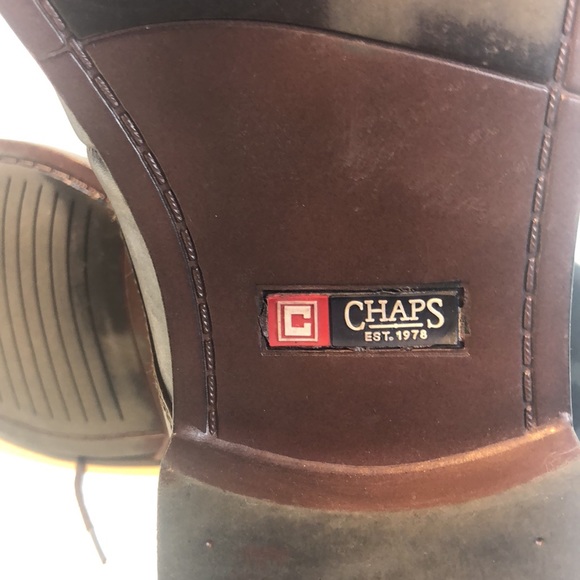 Chaps Brown Derby Dress Shoes Size 13 - Picture 11 of 13